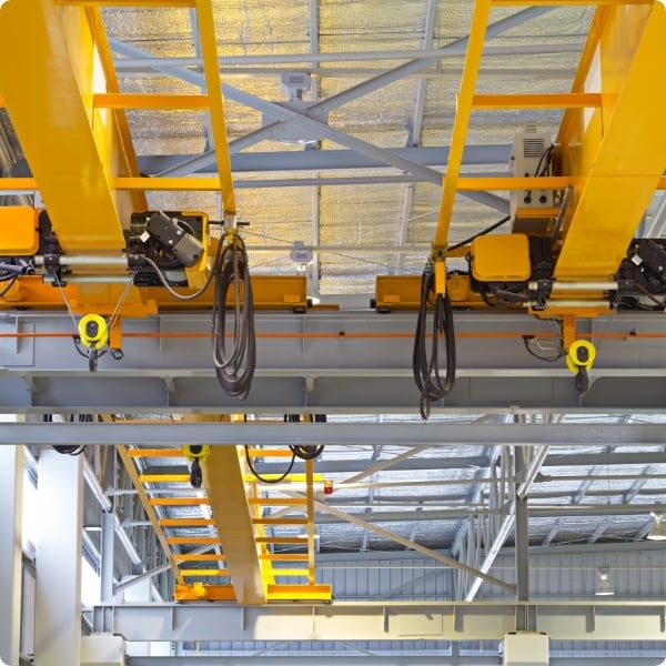 Overhead crane service and inspection planning in a manufacturing facility