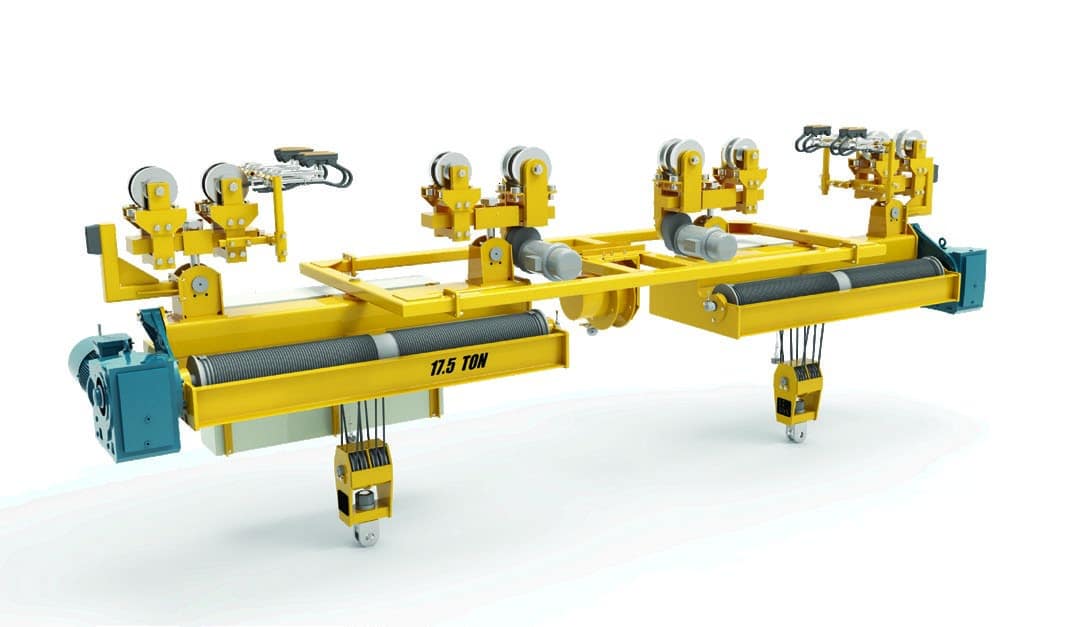 Powered hoist carrier with dual hoists and motorized travel hardware
