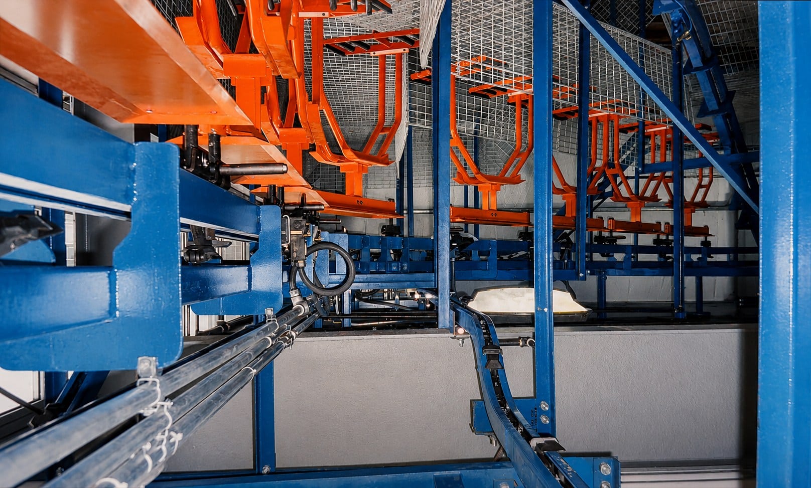 Power and free carrier system, track, and control components